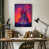 Majestic Cathedral Gothic Architecture Cultural Heritage Poster PosterGoat