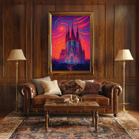 Majestic Cathedral Gothic Architecture Cultural Heritage Poster PosterGoat