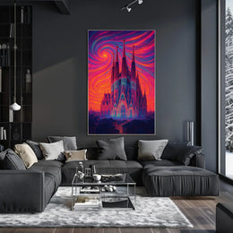 Majestic Cathedral Gothic Architecture Cultural Heritage Poster PosterGoat