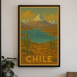 Majestic Chilean Landscape Vintage Travel Poster PosterGoat