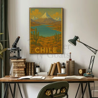 Majestic Chilean Landscape Vintage Travel Poster PosterGoat
