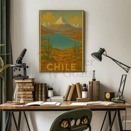 Majestic Chilean Landscape Vintage Travel Poster PosterGoat