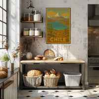 Majestic Chilean Landscape Vintage Travel Poster PosterGoat