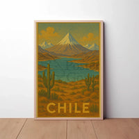 Majestic Chilean Landscape Vintage Travel Poster PosterGoat