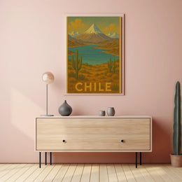 Majestic Chilean Landscape Vintage Travel Poster PosterGoat