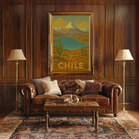 Majestic Chilean Landscape Vintage Travel Poster PosterGoat