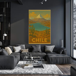 Majestic Chilean Landscape Vintage Travel Poster PosterGoat