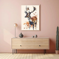 Majestic Deer Watercolor Art Animal Poster PosterGoat