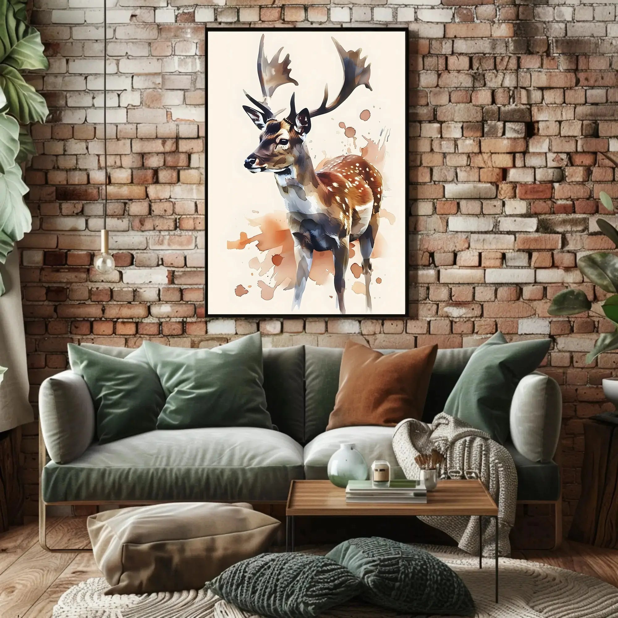 Majestic Deer Watercolor Art Animal Poster PosterGoat