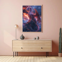 Majestic Dragon Fantasy Art Print - Abstract Poster PosterGoat
