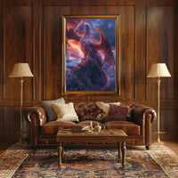 Majestic Dragon Fantasy Art Print - Abstract Poster PosterGoat