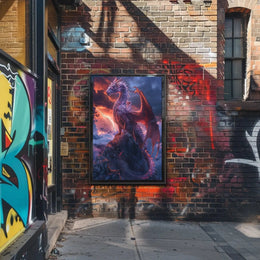 Majestic Dragon Fantasy Art Print - Abstract Poster PosterGoat