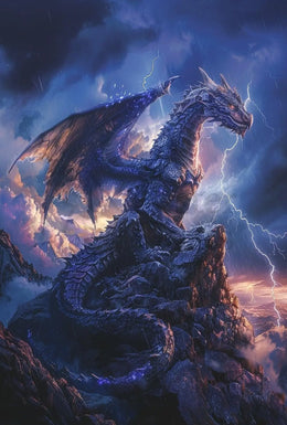 Majestic Dragon Fantasy Artwork Poster PosterGoat