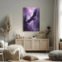 Majestic Eagle Soars Through Mystical Wilderness Animal Poster PosterGoat