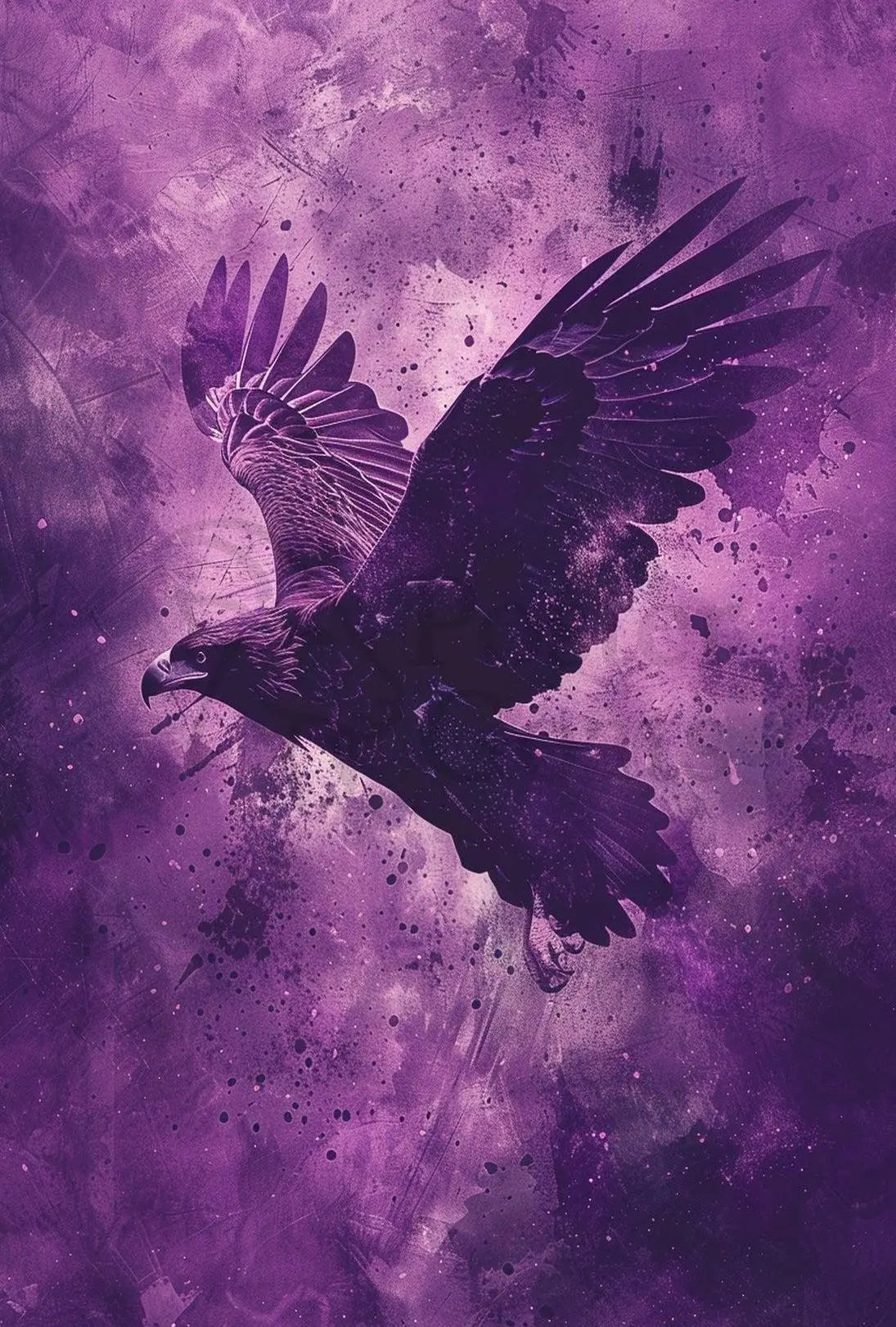 Majestic Eagle in Flight Abstract Artistic Poster PosterGoat