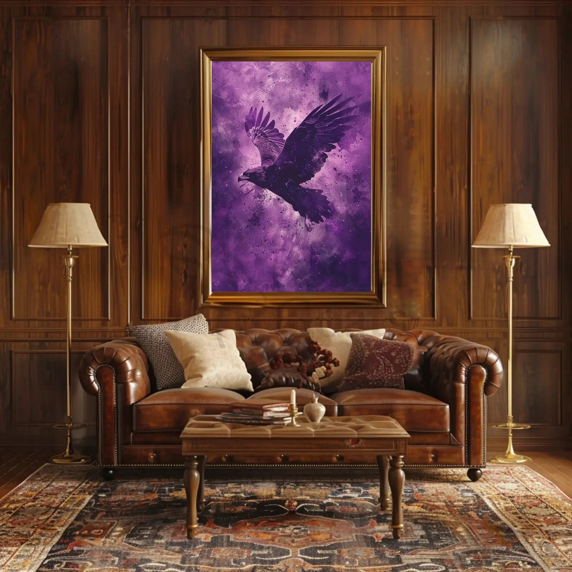 Majestic Eagle in Flight Abstract Artistic Poster PosterGoat