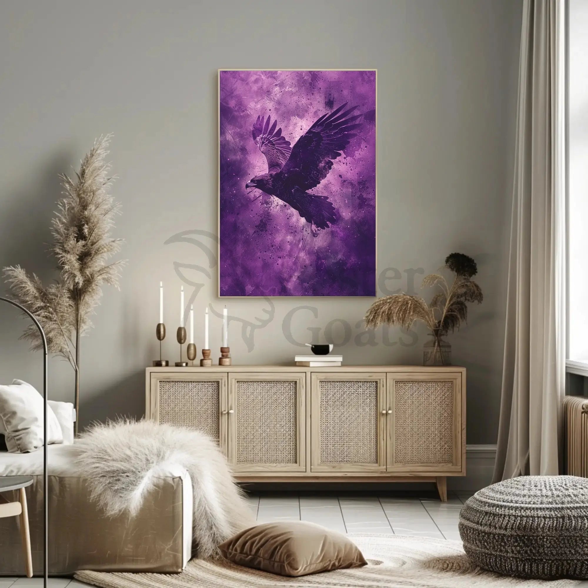 Majestic Eagle in Flight Abstract Artistic Poster PosterGoat