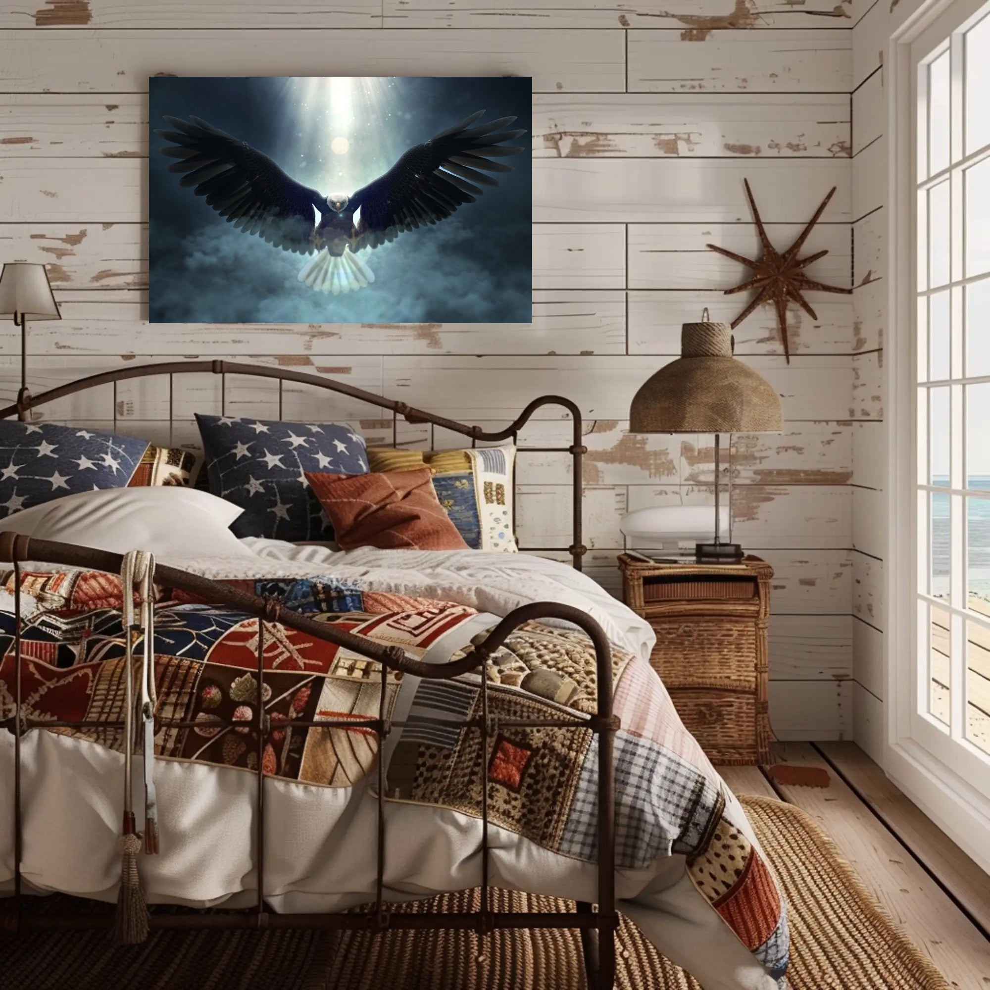 Majestic Eagle in Flight Animal Art Print PosterGoat