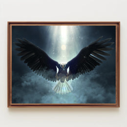 Majestic Eagle in Flight Animal Art Print PosterGoat