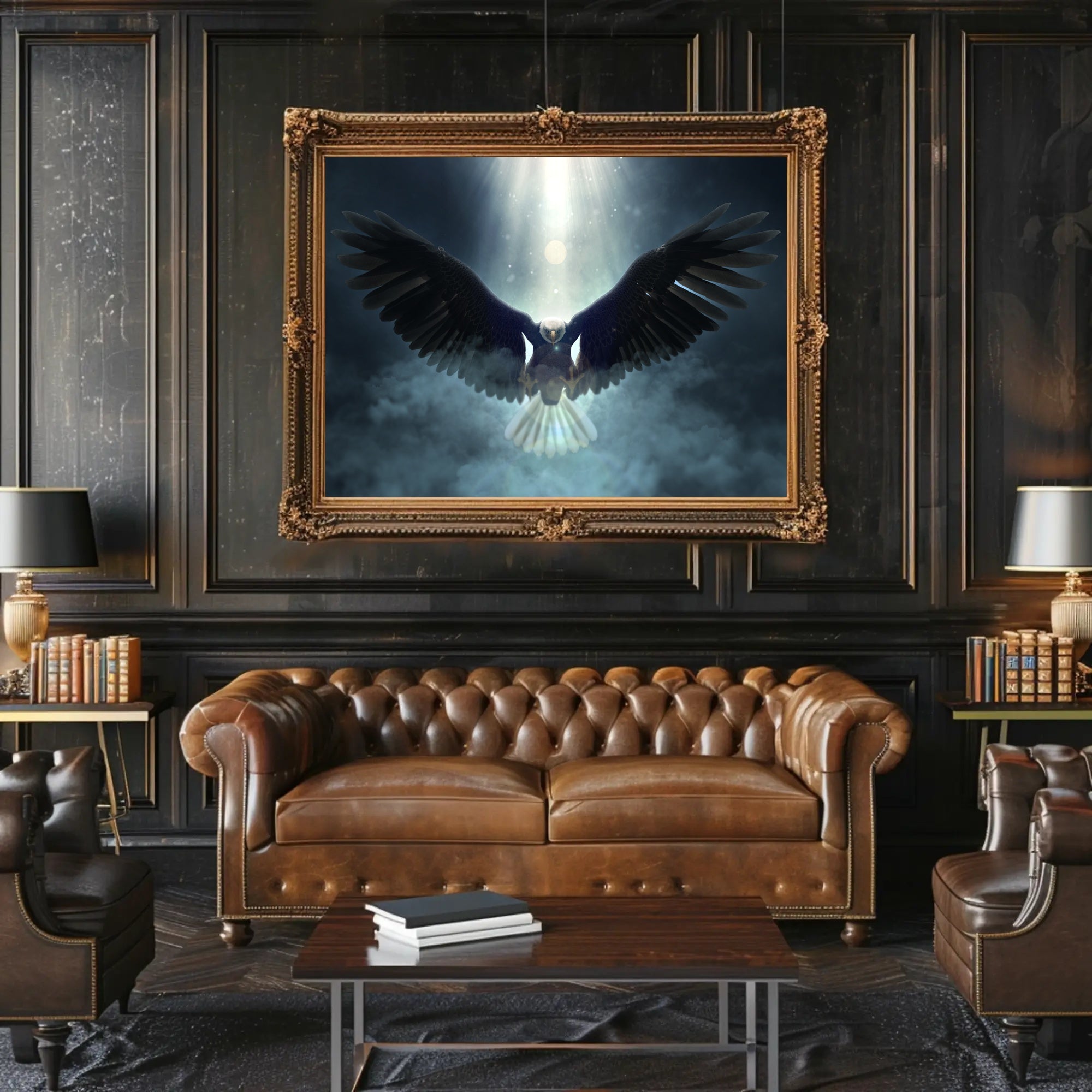 Majestic Eagle in Flight Animal Art Print PosterGoat