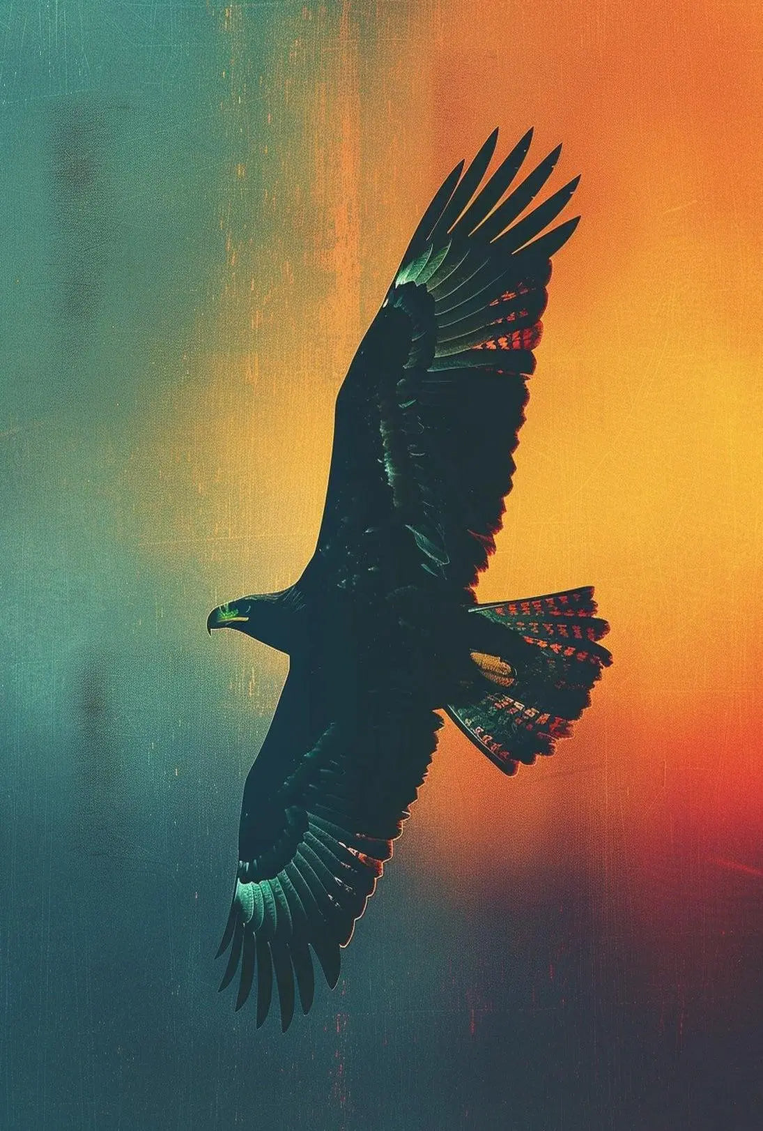 Majestic Eagle in Flight Animal Poster PosterGoat