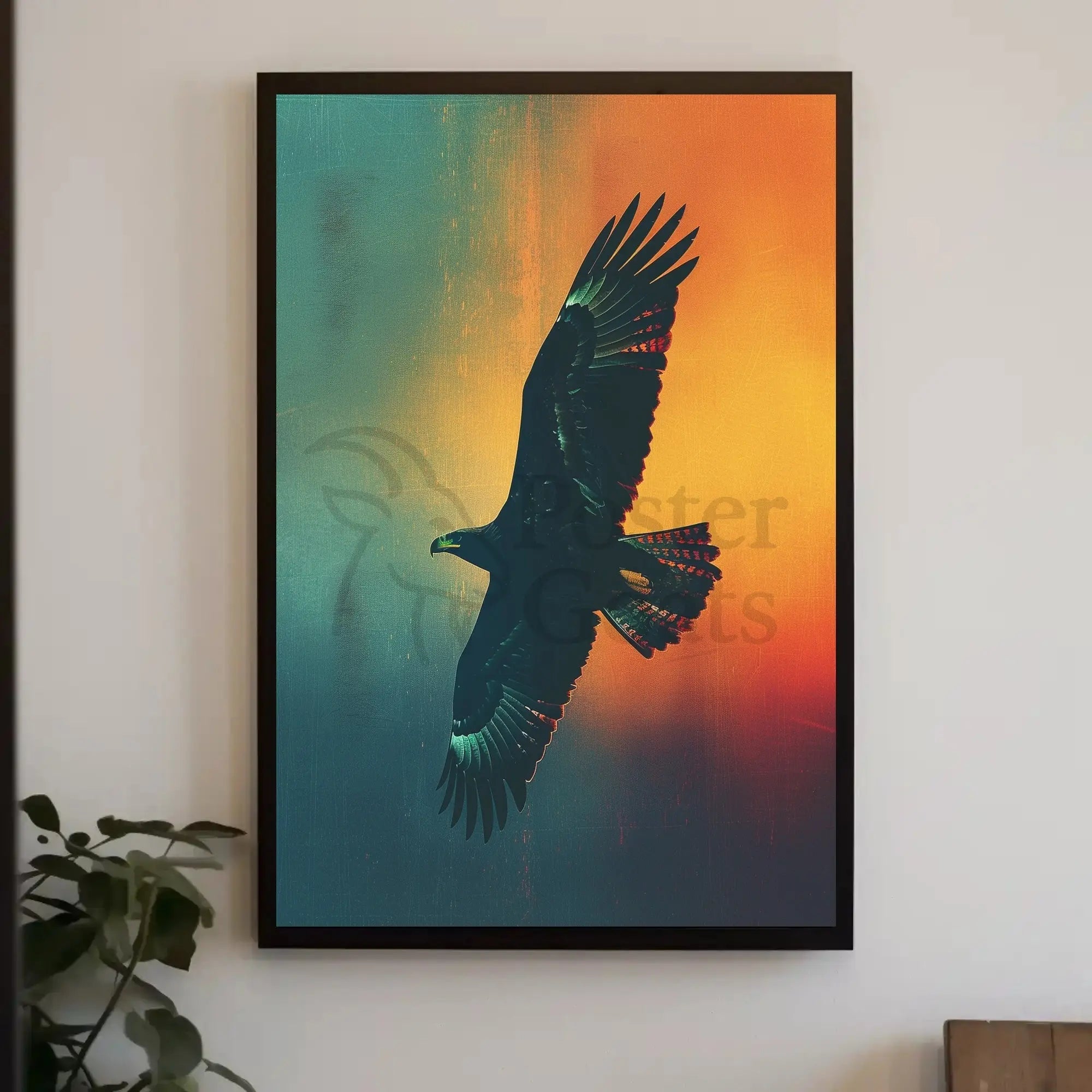 Majestic Eagle in Flight Animal Poster PosterGoat