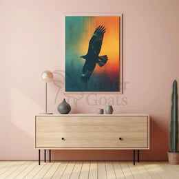 Majestic Eagle in Flight Animal Poster PosterGoat