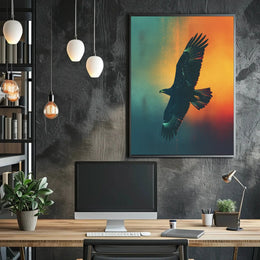 Majestic Eagle in Flight Animal Poster PosterGoat
