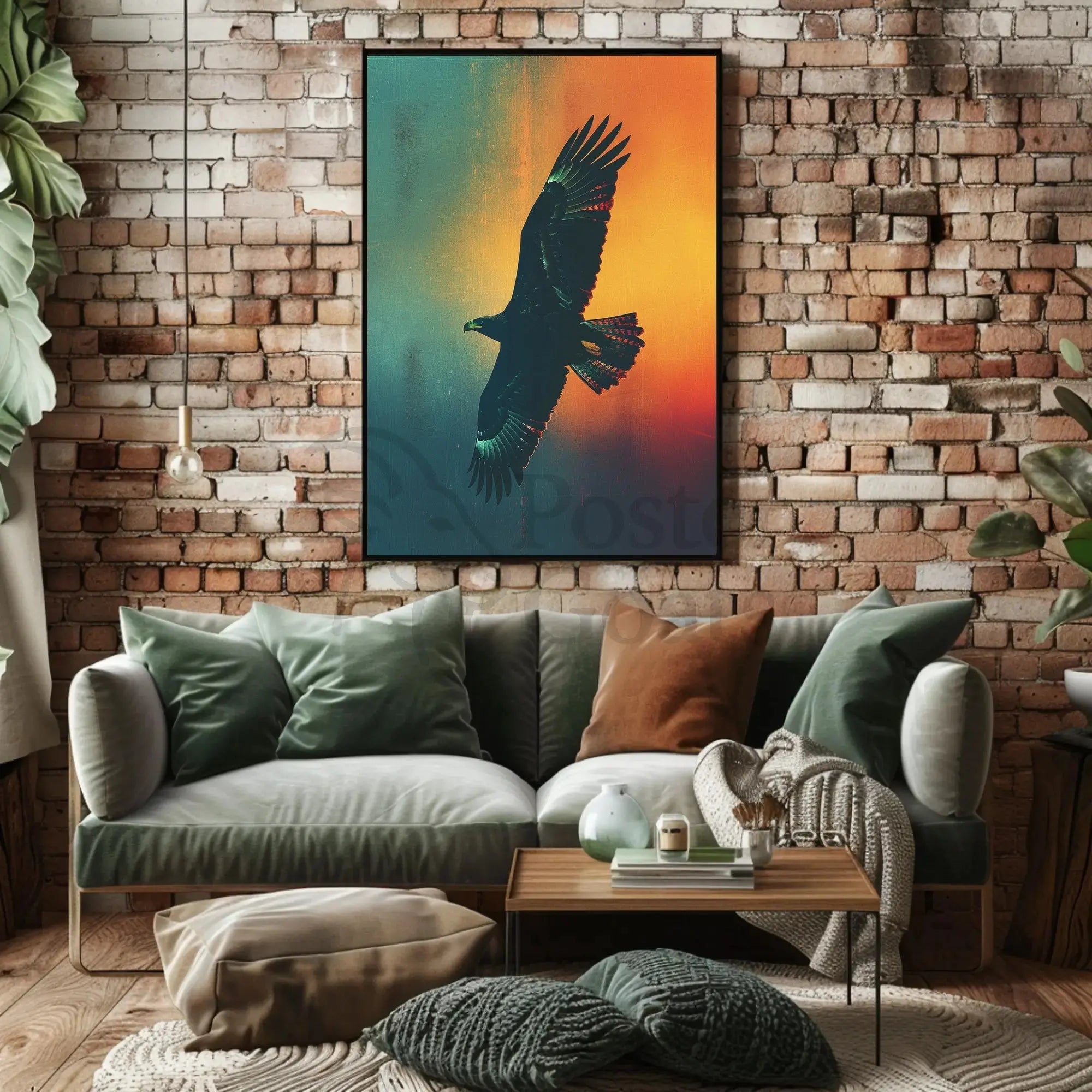 Majestic Eagle in Flight Animal Poster PosterGoat