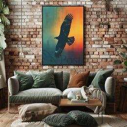 Majestic Eagle in Flight Animal Poster PosterGoat