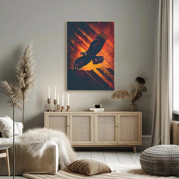 Majestic Eagle in Flight Artistic Animal Poster PosterGoat