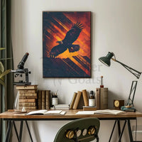 Majestic Eagle in Flight Artistic Animal Poster PosterGoat