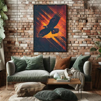 Majestic Eagle in Flight Artistic Animal Poster PosterGoat