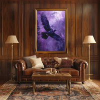 Majestic Eagle in Flight Over Forested Landscape Animal Poster PosterGoat