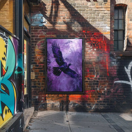 Majestic Eagle in Flight Over Forested Landscape Animal Poster PosterGoat