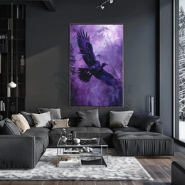 Majestic Eagle in Flight Over Forested Landscape Animal Poster PosterGoat