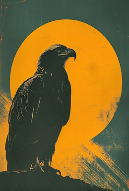 Majestic Eagle on Branch Animal Poster PosterGoat