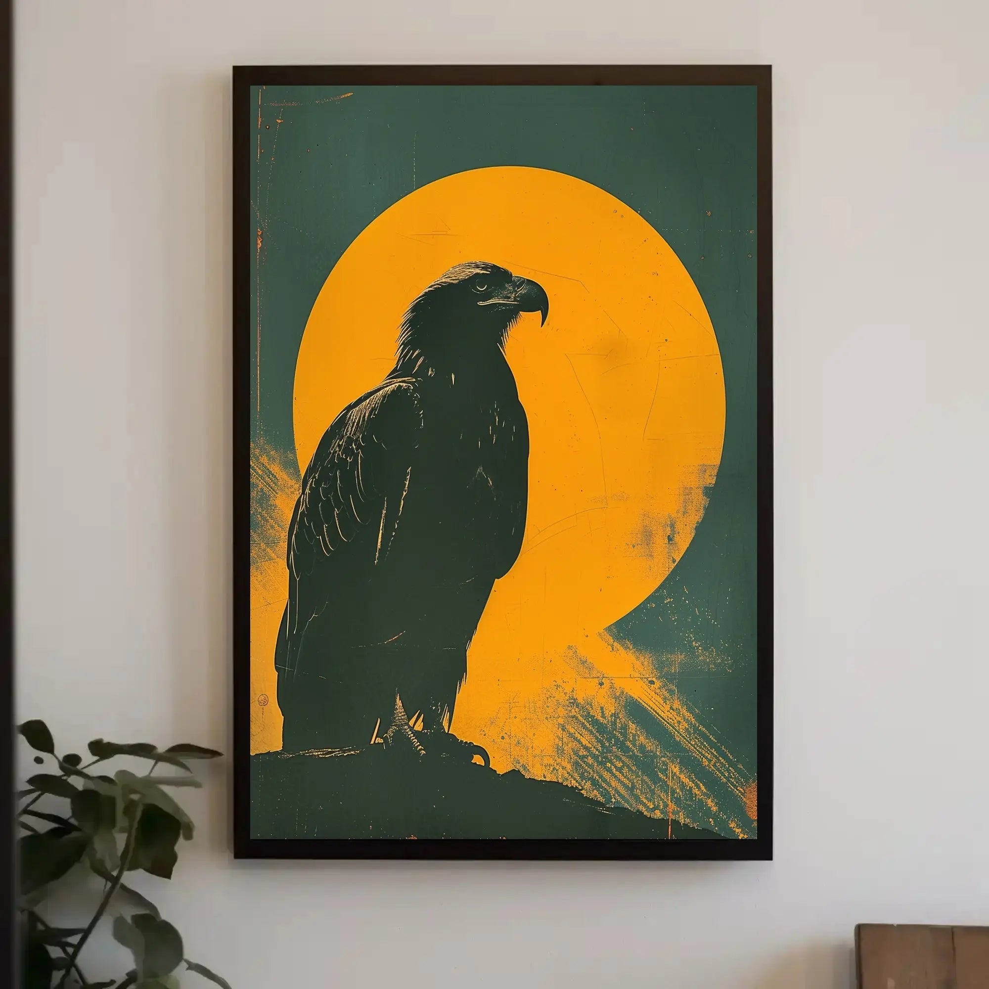 Majestic Eagle on Branch Animal Poster PosterGoat