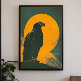 Majestic Eagle on Branch Animal Poster PosterGoat