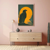 Majestic Eagle on Branch Animal Poster PosterGoat