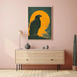 Majestic Eagle on Branch Animal Poster PosterGoat