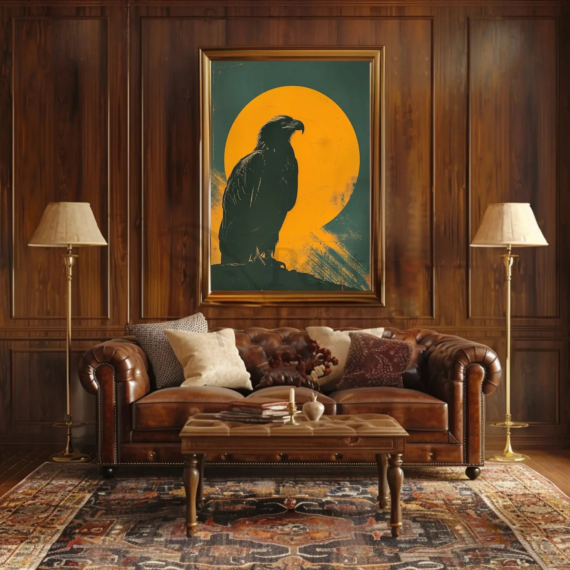 Majestic Eagle on Branch Animal Poster PosterGoat