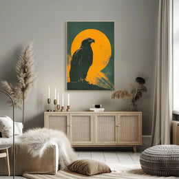 Majestic Eagle on Branch Animal Poster PosterGoat
