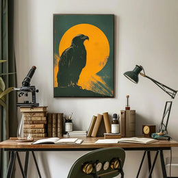 Majestic Eagle on Branch Animal Poster PosterGoat