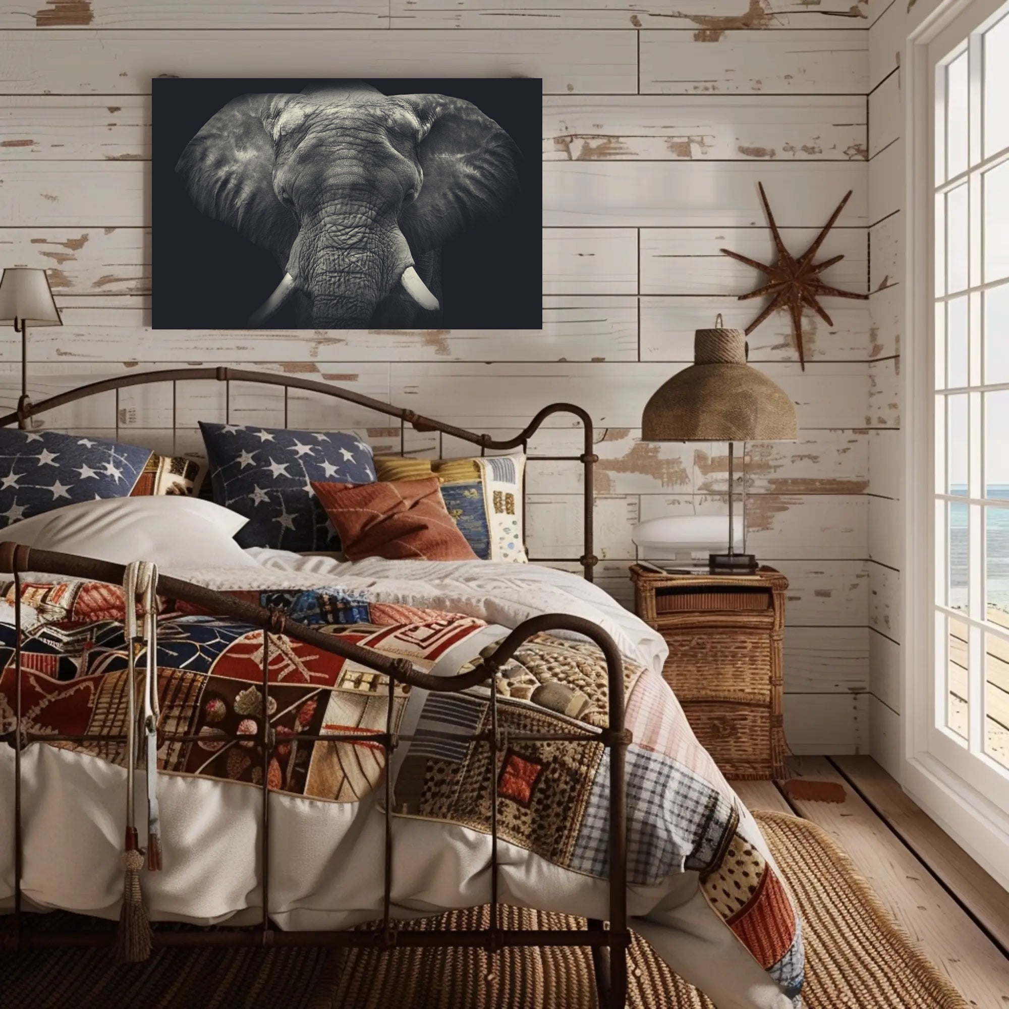 Majestic Elephant in Wild Grace - Animal Poster PosterGoat