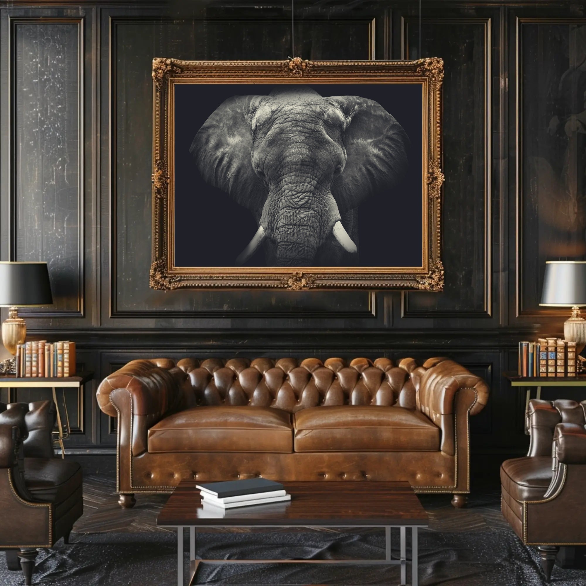 Majestic Elephant in Wild Grace - Animal Poster PosterGoat