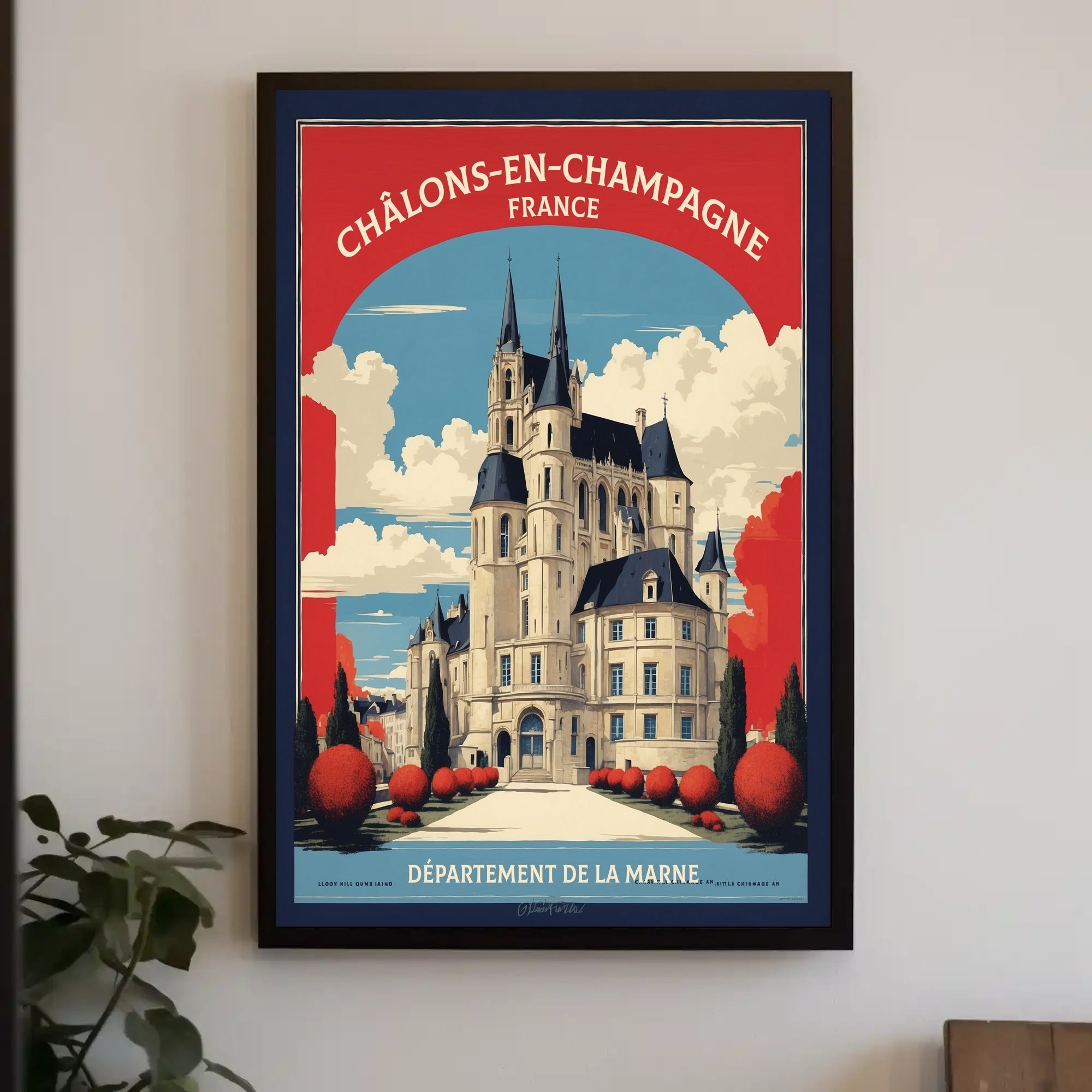 Majestic French Architecture Vintage Travel Poster PosterGoat