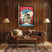 Majestic French Architecture Vintage Travel Poster PosterGoat