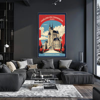 Majestic French Architecture Vintage Travel Poster PosterGoat