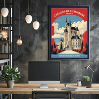 Majestic French Architecture Vintage Travel Poster PosterGoat